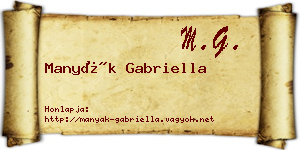 Manyák Gabriella névjegykártya